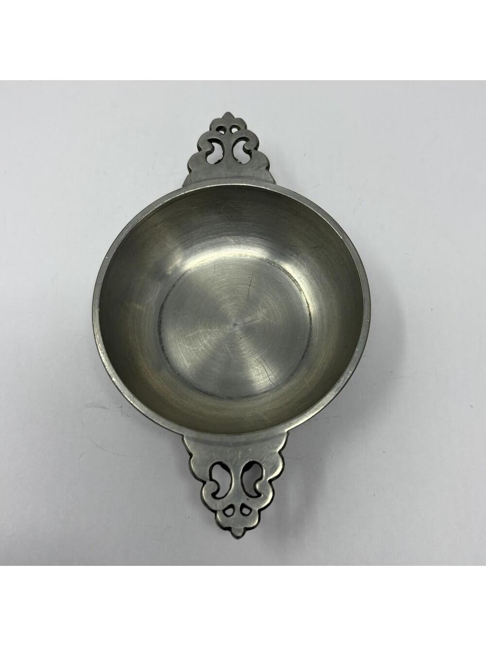 Vintage German Pewter Decorative Bowl Innung Deutscher Zinn-Giesser Trinket Dish